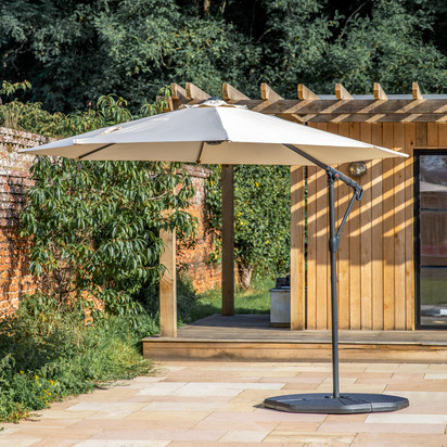 Linford 3m Cantilever Parasol Cream