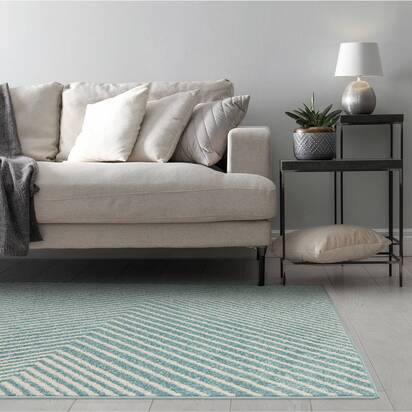 Chatsworth 3 200x290cm Blue Cross Rug MU19