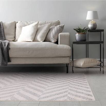 Marchmont 120x170cm Grey Chevron Rug MU07