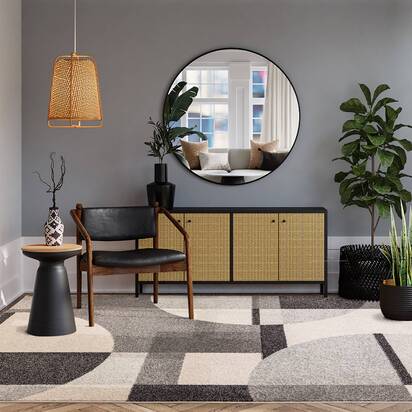 Chatsworth 3 080x150cm Grey Art Deco Rug MU20
