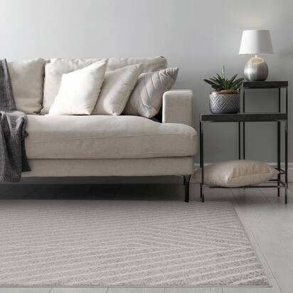 Chatsworth 3 080x150cm Grey Linear Rug MU09