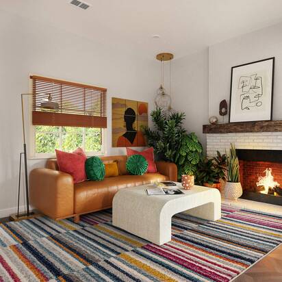 Chatsworth 3 080x150cm Multi-Coloured Stripe Rug MU06