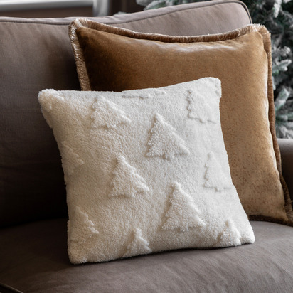 Bramworth Luxe Christmas Tree Sherpa Cushion 430x430mm Poly Filled