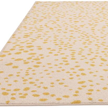 Chatsworth 3 066x240cm Yellow Spotty Rug MU12