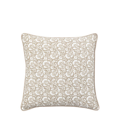 Fendale Floral Cushion Taupe Poly Filled