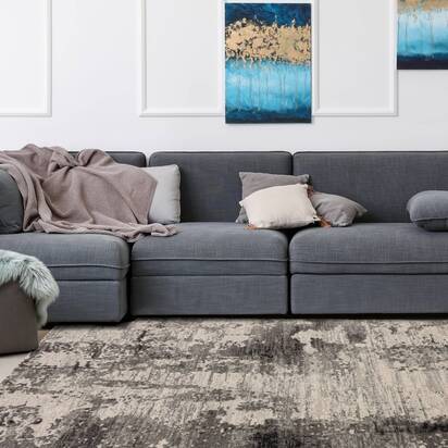Carlton 3 160x230cm Mirage Charcoal NV37