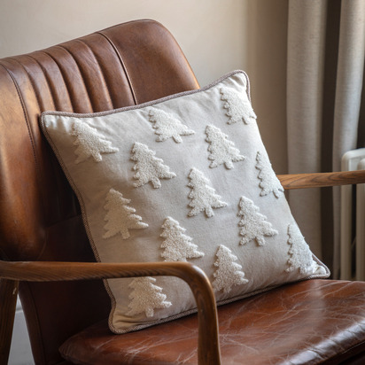 Studio Woodland Embroidered Tree Cushion 450x450mm Poly Filled