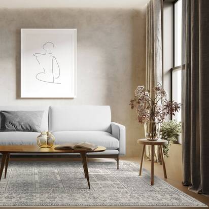 Carlton 3 120x170cm Tribal Grey Rug NV33