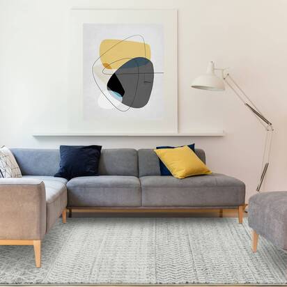 Carlton 3 120x170cm Aztec Grey Rug NV35