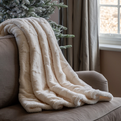 Bramworth Luxe Christmas Tree Sherpa Throw 1300x1700mm