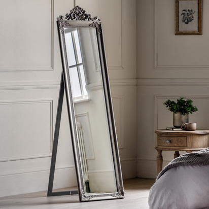 Eaststead Wood Cheval Mirror Silver