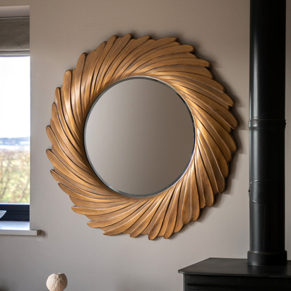 Oakes Mirror Gold Verdigree 1000x1000mm