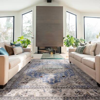 Willow 4 200x290cm Blue Medallion