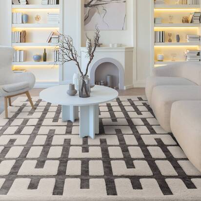 Hadley 4 120x170cm Charcoal/Ivory Junction