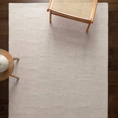 THEODORE 120x170cm HATCH WHITE & SAND