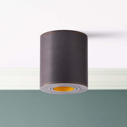 Larger Maz spot light with adjustor in bronze