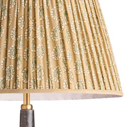 25cm empire shade in biscuit block printed Dotty gathered cotton by GP & J Baker