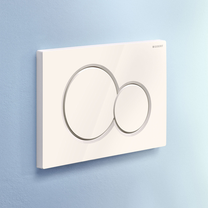 Geberit Sigma01 Round Dual Flush Plate - Alpine White
