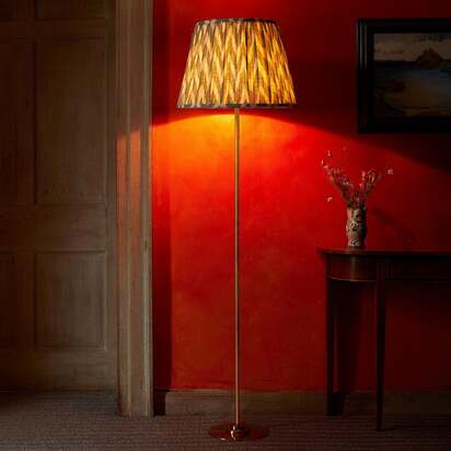 Colombari standing lamp in brass and cane