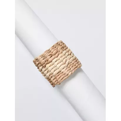 John Lewis Seagrass Napkin Rings, Set of 4, Natural Natural | 4x5x5cm