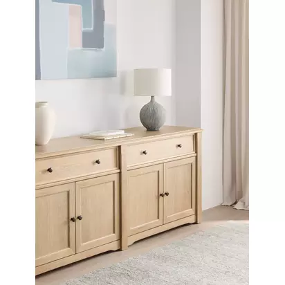 John Lewis Midhurst 4 Door Sideboard, Oak Oak | 45.20 x 85.00 x 180.00 cm  D x H x W