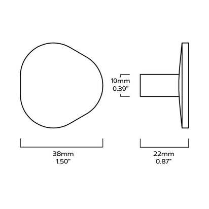 PEBBLE Organic Knob - Black - Default Title