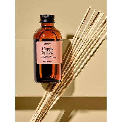 Aery Happy Space Reed Diffuser, 100ml Pink | H11.50 x W4.50 x D4.50cm
