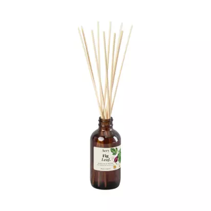 Aery Fig Leaf Reed Diffuser, 100ml White | H11.50 x W4.50 x D4.50cm