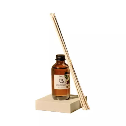Aery Fig Leaf Reed Diffuser, 100ml White | H11.50 x W4.50 x D4.50cm