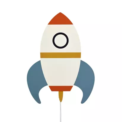 John Lewis Kids' Rocket Wall Light Blue | H29 x W21.60 x D4.10cm