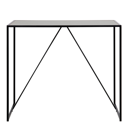 Rowan Black Metal Bar Table with Black Ash Top