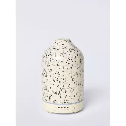 John Lewis Speckled Ceramic Electric Diffuser Natural | H15.80 x W9.20 x D9.20cm