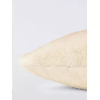 John Lewis Luxury Faux Fur Plain Cushion Gold | 45 x 45cm
