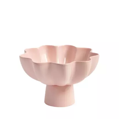 &k Amsterdam Sun Stoneware Serving Bowl, Pink Pink | H13 x W20 x D20cm