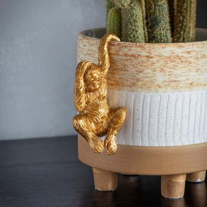Cedar & Sage Set of 2 Luis the Orangutan Pot Hangers