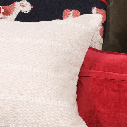 Cotton Stripe Stitching Cushion Cover 45cm