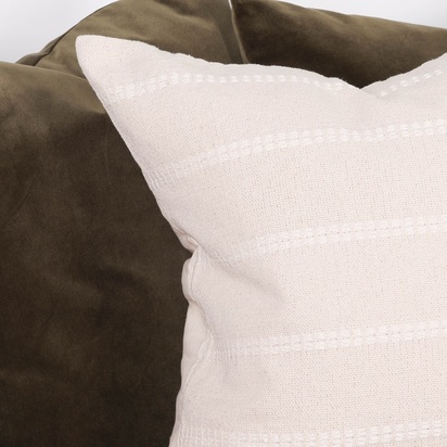 Cotton Stripe Stitching Cushion Cover 55cm