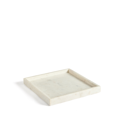 Serela tray in white marble 35 x 35 cm