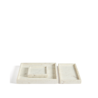 Serela tray in white marble 35 x 35 cm