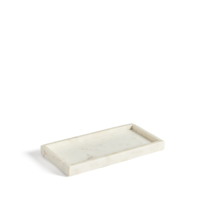 Serela tray in white marble 35 x 18 cm