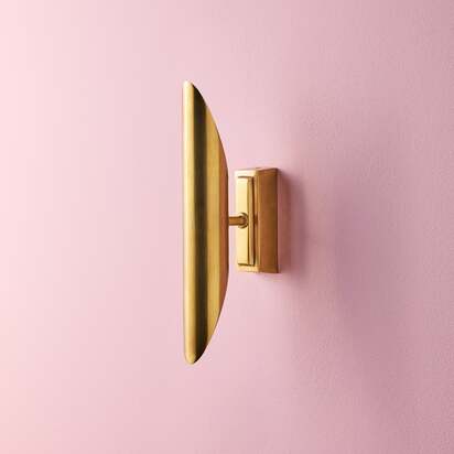 Smaller Duet wall light in brass