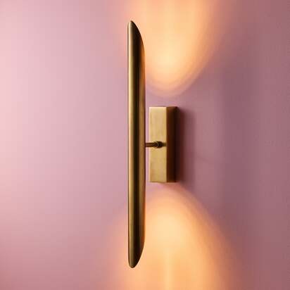 Regular Duet Wall Light in brass