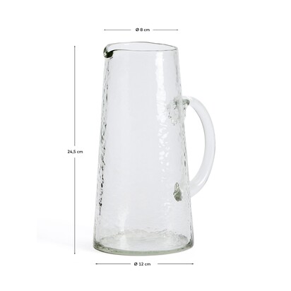 Obila transparent recycled glass jug