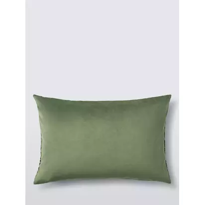 Morris & Co. Meda Iris Cushion, Forest Green Forest Green | 40 x 60cm