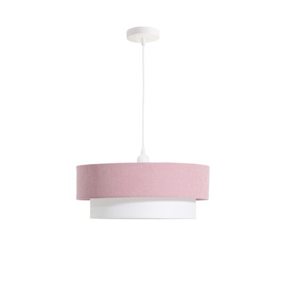 Bianella cotton and pink corduroy ceiling lamp