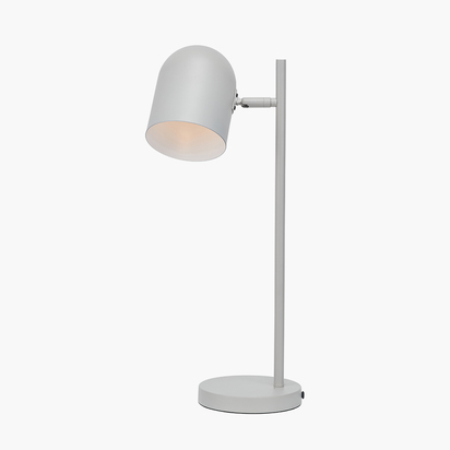 Finn Grey Metal Cloche Headed Table Lamp