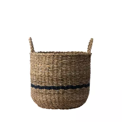 Neptune Redford Small Round Woven Seagrass Basket, Natural Natural | W35 x D35cm