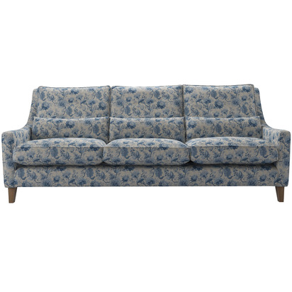 High Back Iggy 4 Seat Sofa in Porcelain Blue Chinoiserie