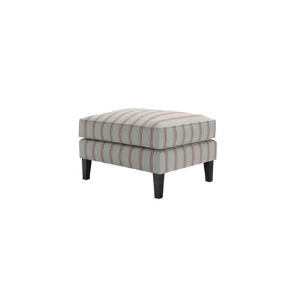 Iggy Medium Rectangular Footstool in Pomelo Dashwood Stripe