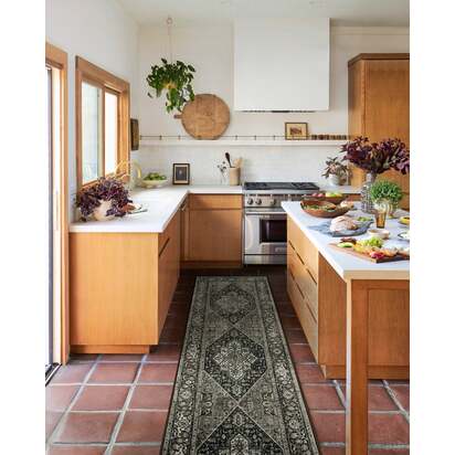 Santiago Soft Black Rug - 75 x 365 cm - All-In-One Rug